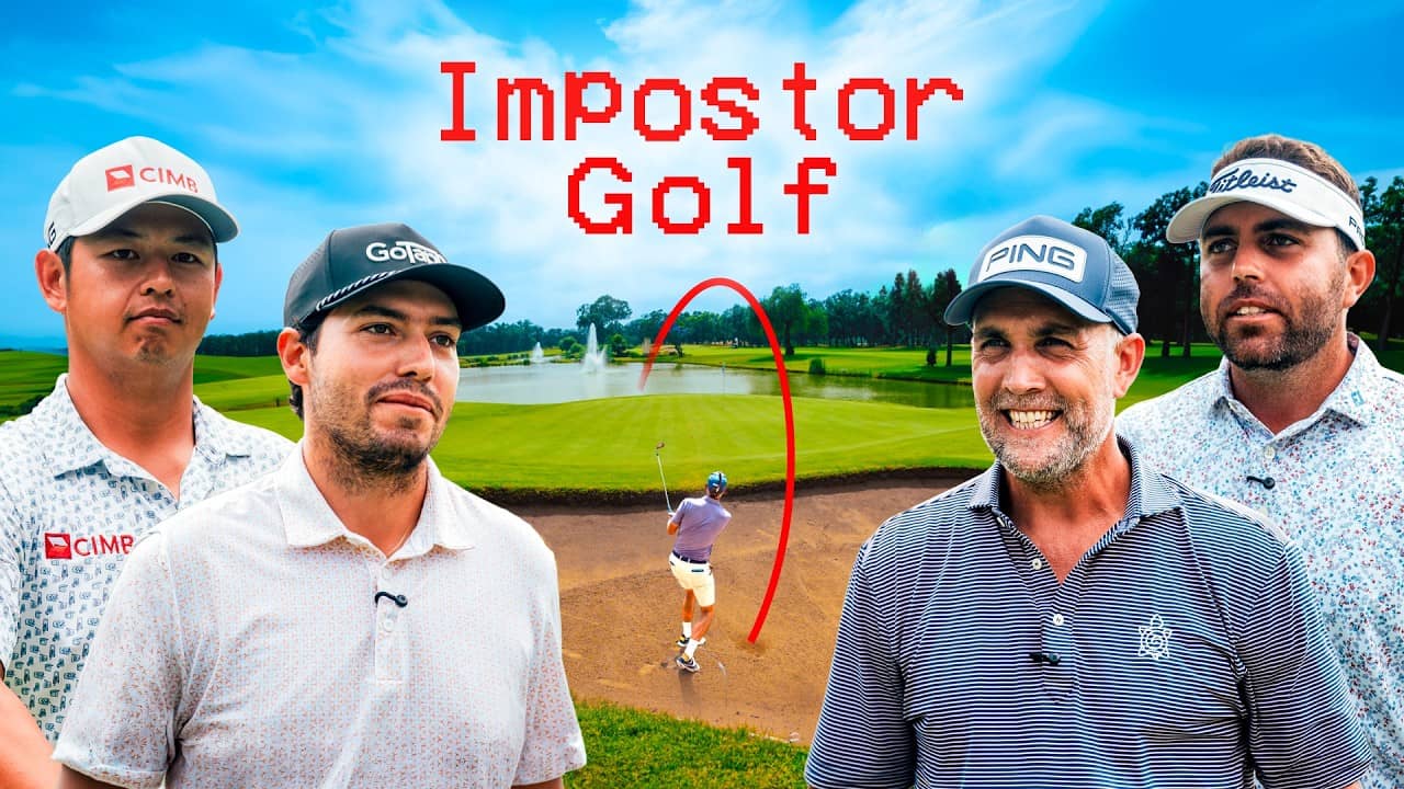 Four Pro Golfers, Which One Is The Imposter?